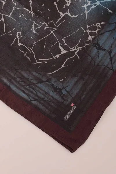 Mor 98X98 Cm Desenli Dijital Kraş Eşarp 444469