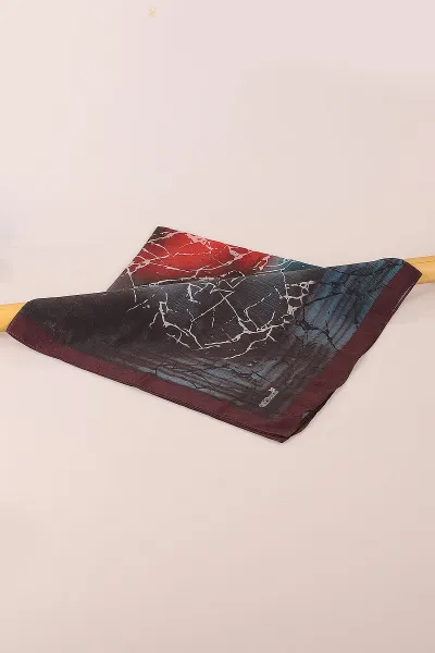 Mor 98X98 Cm Desenli Dijital Kraş Eşarp 444469