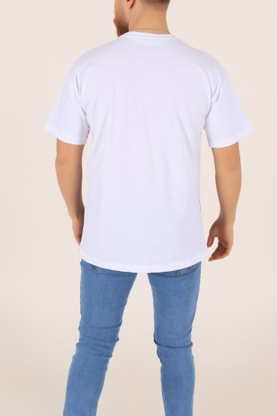 Mor A Counsel Of Perfectıon Baskılı Oversize Erkek Tişört 169683