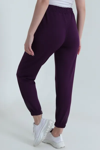 Mor Bel ve Paça Lastikli Modal Kadın Eşofman Altı 470686