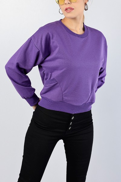 Mor Cep Tasarım Bayan Sweat 77491