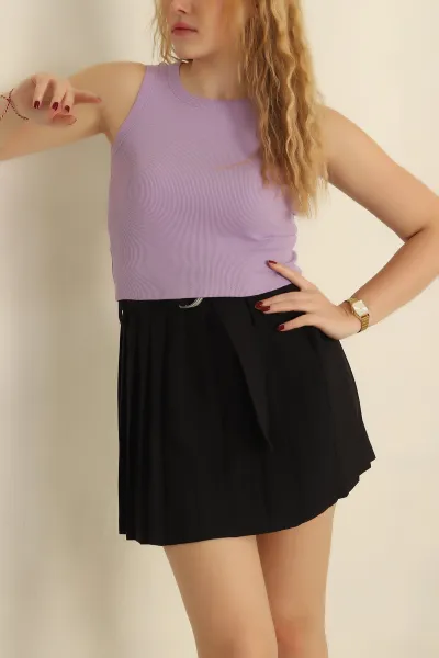 Lila Fitilli Likralı Atlet 253709