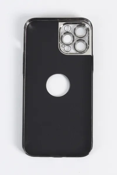 Mor iPhone 12 Pro Max Uyumlu Delux Serisi Kamera Korumalı Deri Desenli Premium Telefon Kılıfı 348541