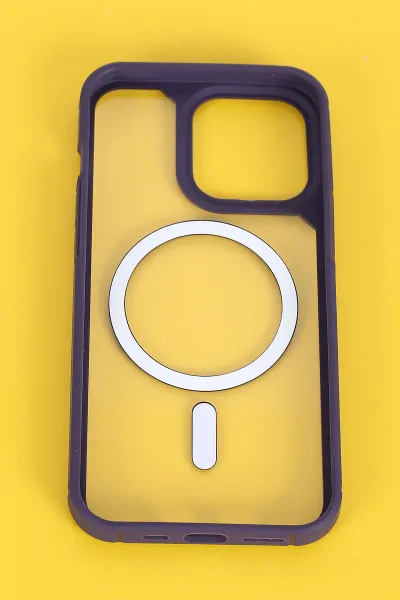 Mor İphone 13 Pro Uyumlu Sky Magsafe Serisi Sert Silikon Telefon Kılıfı 404127