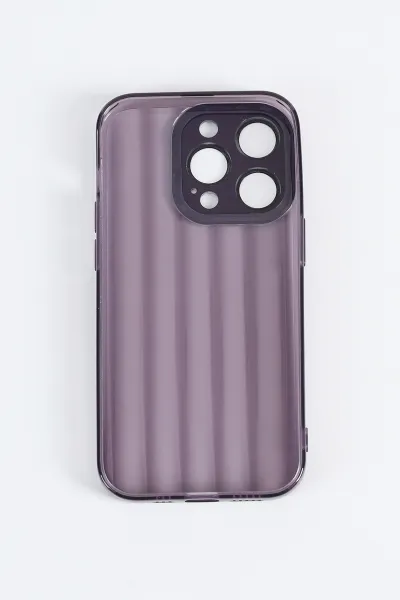 Mor İphone 14 Pro Uyumlu Pat Serisi Modern Ve Koruyucu Tasarımlı Şeffaf Yumuşak Silikon Telefon Kılıfı 344377