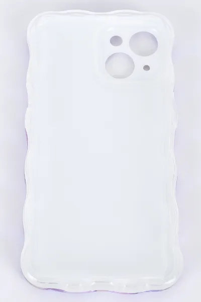 Mor İPhone 14 Uyumlu Desenli Tera Serisi Sert Slikon Telefon Kılıfı 390946