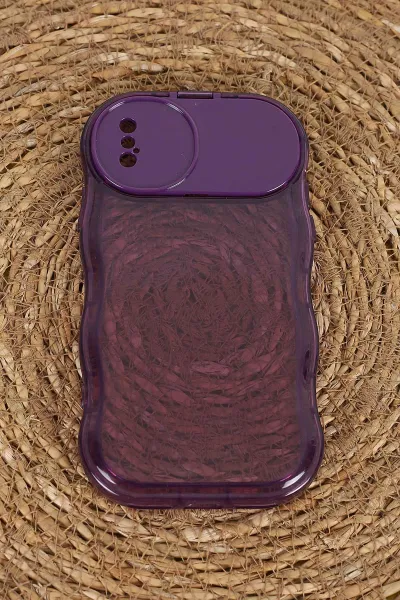 mor-iphone-xs-uyumlu-light-seffaf-yumusak-ayna-ozellikli-telefon-kilifi-404028