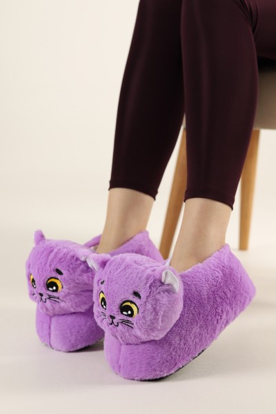 Mor Kedi Detaylı Panduf 222084