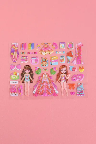 Kız Giydirme Sticker Set, Karışık Eğitici Çıkartmalar 281996