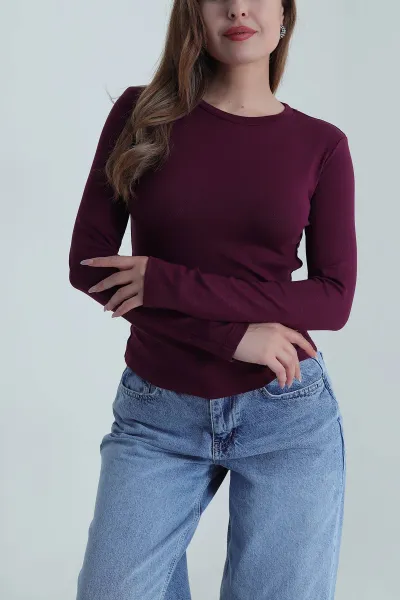 Mor Lİkralı Kadın Body Bluz 488408
