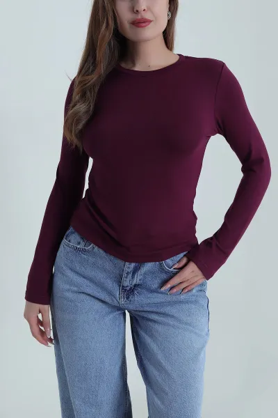 Mor Lİkralı Kadın Body Bluz 488408