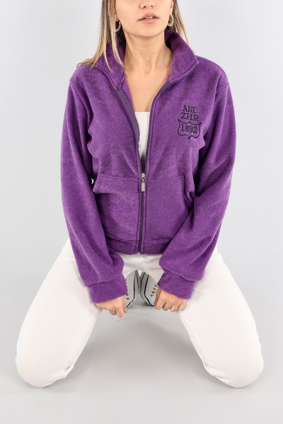 Mor Nakışlı İçi Şardonlu Bayan Sweat 91842
