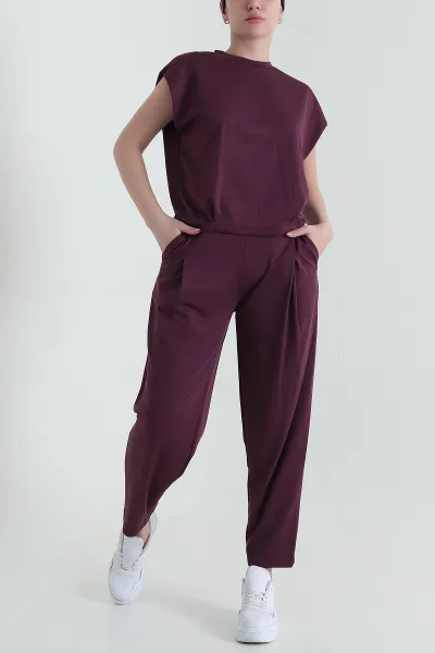 mor-pantolon-bluz-oysho-kadin-ikili-takim-433520