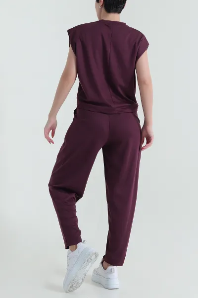 Mor Pantolon Bluz Oysho Kadın İkili Takım 433520