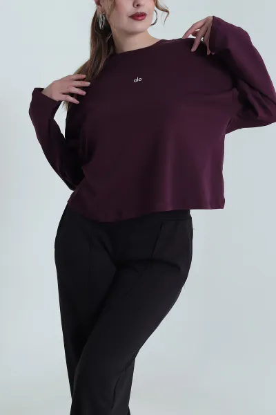 Mor Rahat Kalıp Kadın Body Bluz 483592