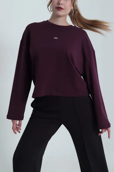 Mor Rahat Kalıp Kadın Body Bluz 483592