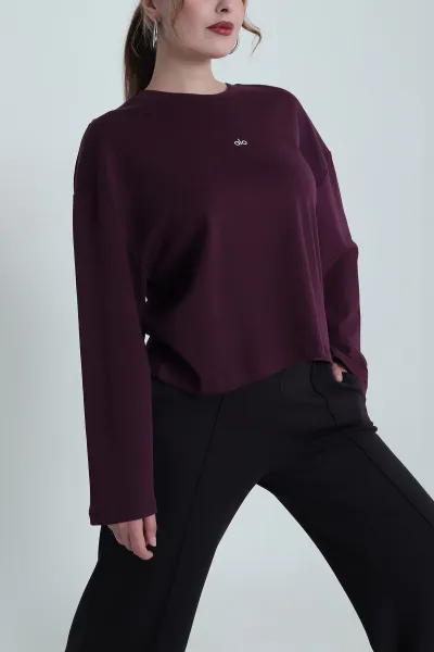 Mor Rahat Kalıp Kadın Body Bluz 483592