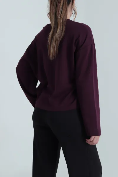 Mor Rahat Kalıp Kadın Body Bluz 483592