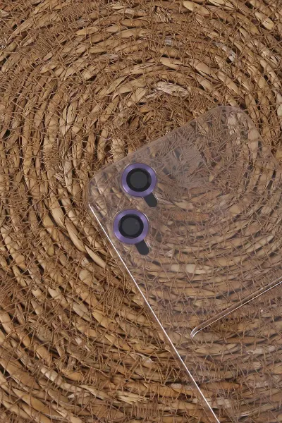 Mor TeknoCase İPhone 11 Uyumlu Creative Fiber Case Serisi Lens Hediyeli Vakumlu Sert Silikon Telefon Kılıfı 430894