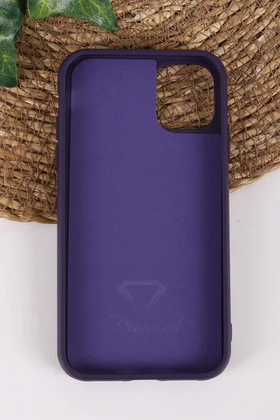 Mor TeknoCase İPhone 11 Uyumlu Rose Diamond Case Serisi Gül Desenli Lens Hediyeli Sert Silikon Telefon Kılıfı 450117