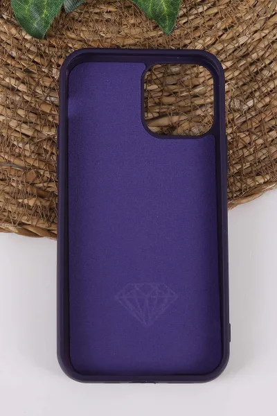 Mor TeknoCase İPhone 12 Uyumlu Afra Diamond Case Serisi Lens Hediyeli Premium Sert Silikon Telefon Kılıfı 430499