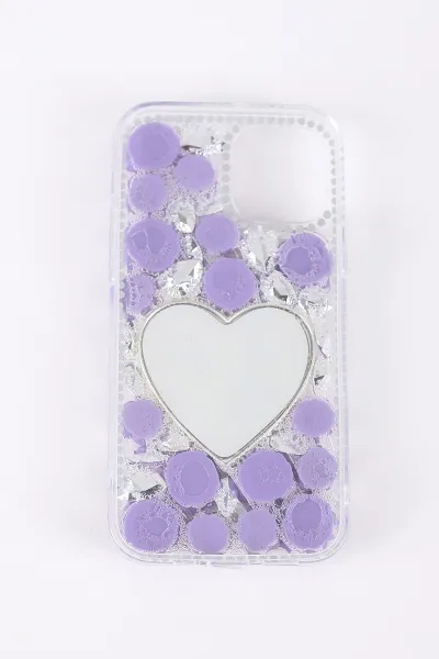 Mor TeknoCase İPhone 12 Uyumlu Beauty Case Serisi Lens Hediyeli Premium Sert Silikon Telefon Kılıfı 430419