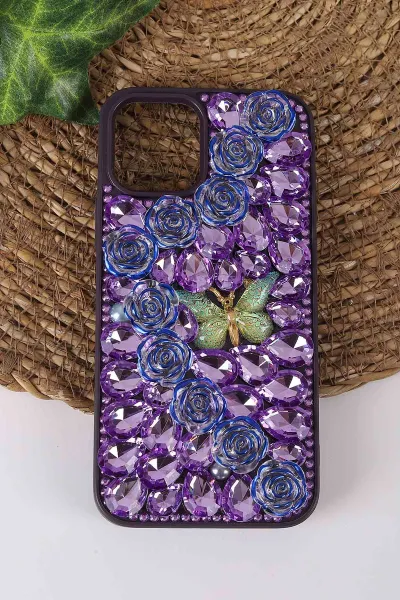 mor-teknocase-iphone-12-uyumlu-daisy-case-serisi-tasli-vakumlu-sert-silikon-telefon-kilifi-431022