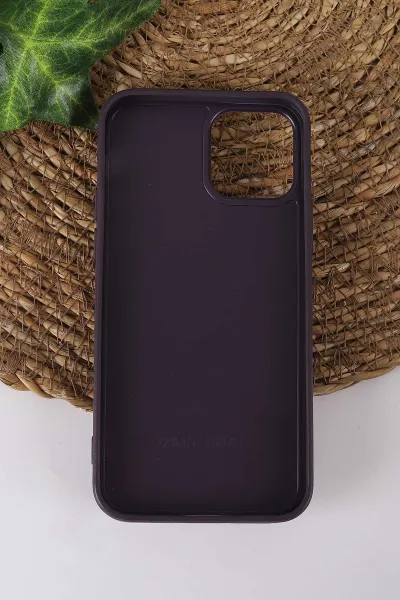 Mor TeknoCase İPhone 12 Uyumlu Daisy Case Serisi Taşlı Vakumlu Sert Silikon Telefon Kılıfı 431022