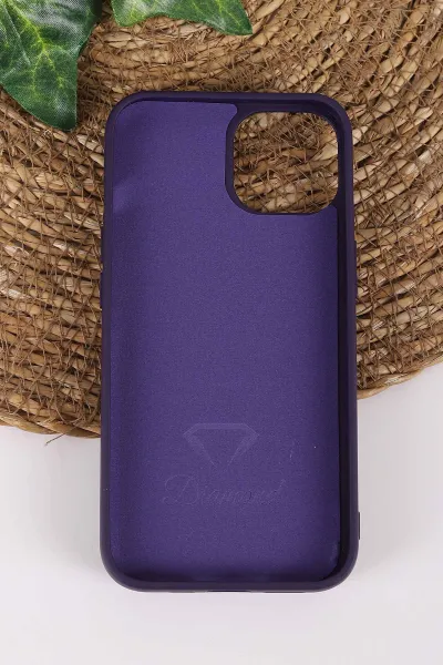 Mor TeknoCase İPhone 13 Uyumlu Rose Diamond Case Serisi Gül Desenli Lens Hediyeli Sert Silikon Telefon Kılıfı 450124
