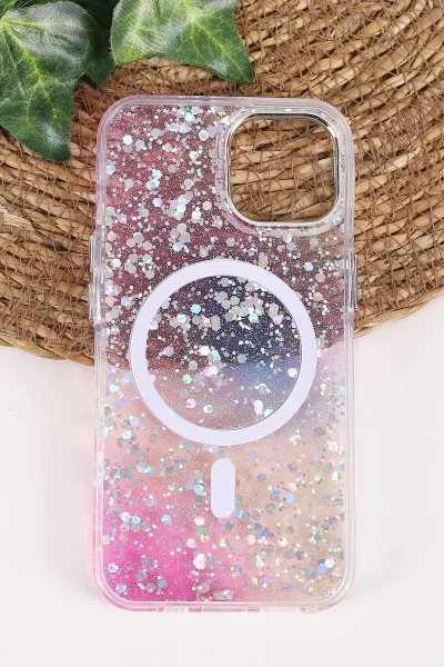 Mor TeknoCase İPhone 13 Uyumlu Sortie Diamond Case Serisi Sert Silikon Telefon Kılıfı 457956