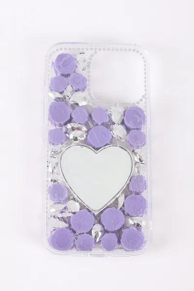 Mor TeknoCase İPhone 14 Pro Max Uyumlu Beauty Case Serisi Lens Hediyeli Premium Sert Silikon Telefon Kılıfı 430440