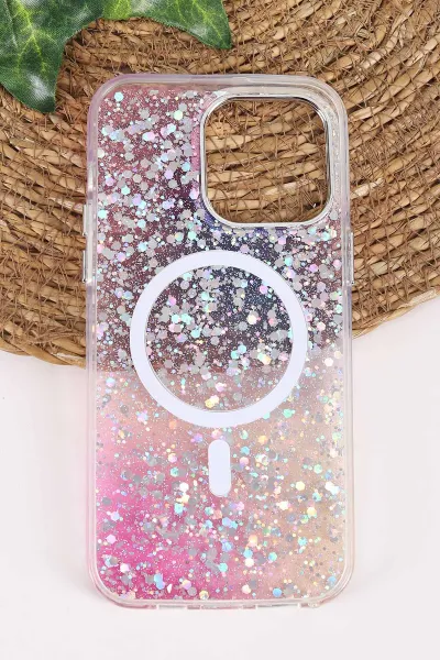 Mor TeknoCase İPhone 14 Pro Max Uyumlu Sortie Diamond Case Serisi Sert Silikon Telefon Kılıfı 457970