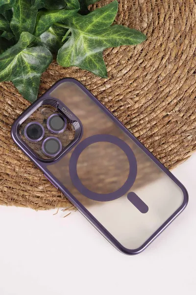 Mor TeknoCase İphone 14 Pro Uyumlu Believe Serisi Lens Hediyeli Silikon Telefon Kılıfı 472500