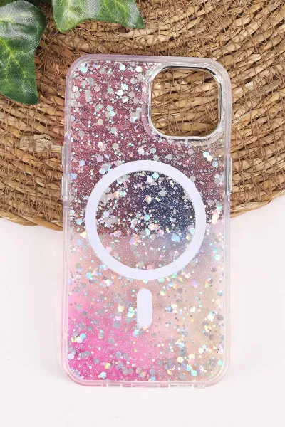 Mor TeknoCase İPhone 14 Uyumlu Sortie Diamond Case Serisi Sert Silikon Telefon Kılıfı 457960