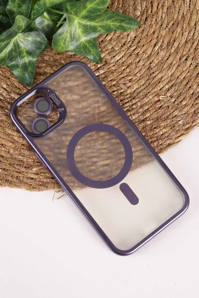 Mor TeknoCase İphone 15 Plus  Uyumlu Believe Serisi Lens Hediyeli Silikon Telefon Kılıfı 472520