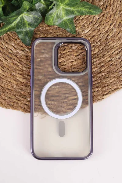 Mor TeknoCase İphone 15 Pro Max Uyumlu Believe Serisi Lens Hediyeli Silikon Telefon Kılıfı 472525