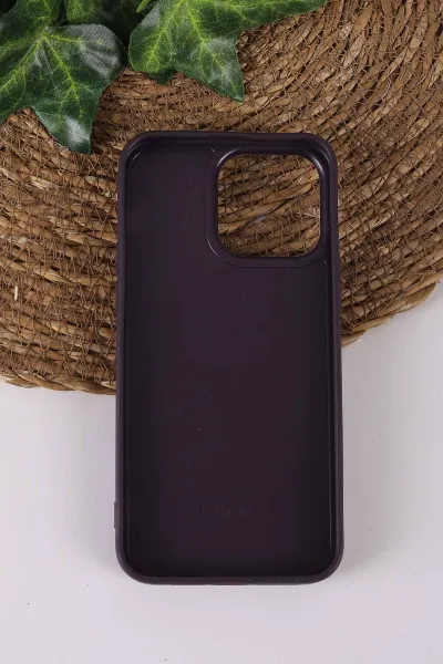 Mor TeknoCase İPhone 15 Pro Max Uyumlu Daisy Case Serisi Taşlı Vakumlu Sert Silikon Telefon Kılıfı 431078