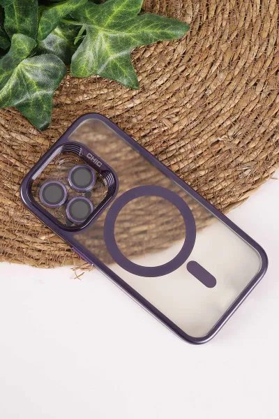 Mor TeknoCase İphone 15 Pro Uyumlu Believe Serisi Lens Hediyeli Silikon Telefon Kılıfı 472515