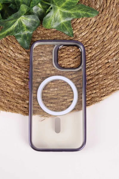 Mor TeknoCase İphone 15 Uyumlu Believe Serisi Lens Hediyeli Silikon Telefon Kılıfı 472510