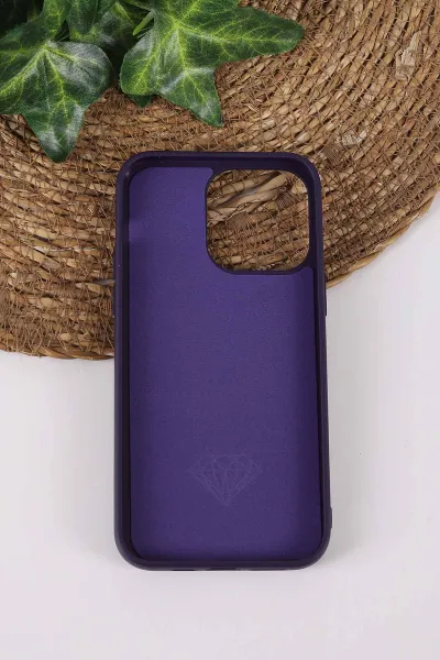 Mor TeknoCase İPhone 16 Pro Max Uyumlu Afra Diamond Case Serisi Lens Hediyeli Premium Sert Silikon Telefon Kılıfı 430551