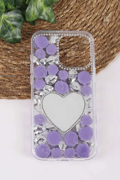 Mor TeknoCase İPhone 16 Pro Max Uyumlu Beauty Case Serisi Lens Hediyeli Premium Sert Silikon Telefon Kılıfı 430462