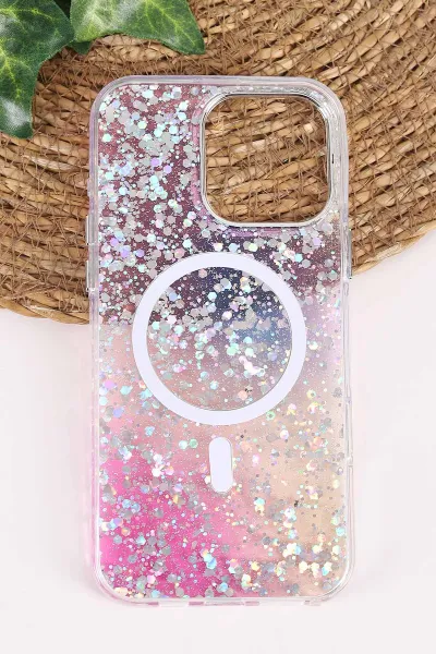 Mor TeknoCase İPhone 16 Pro Max Uyumlu Sortie Diamond Case Serisi Sert Silikon Telefon Kılıfı 458000