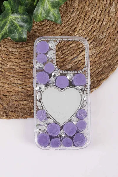 Mor TeknoCase İPhone 16 Pro Uyumlu Beauty Case Serisi Lens Hediyeli Premium Sert Silikon Telefon Kılıfı 430459