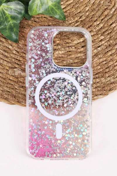 Mor TeknoCase İPhone 16 Pro Uyumlu Sortie Diamond Case Serisi Sert Silikon Telefon Kılıfı 458004