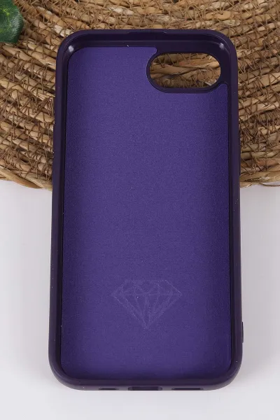 Mor TeknoCase İPhone 16E Uyumlu Afra Diamond Case Serisi Lens Hediyeli Premium Sert Silikon Telefon Kılıfı 430556