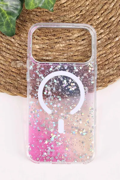 Mor TeknoCase İPhone 17 Pro Max Uyumlu Sortie Diamond Case Serisi Sert Silikon Telefon Kılıfı 458016