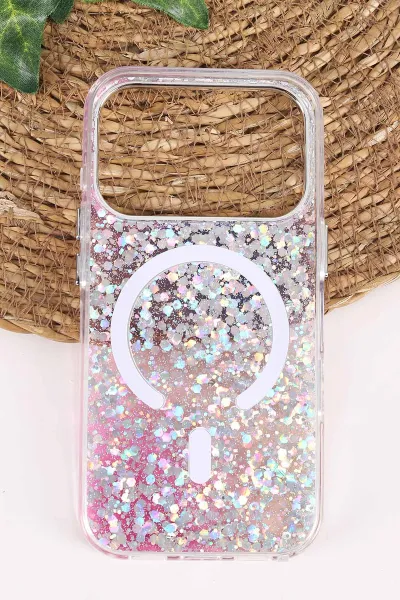 Mor TeknoCase İPhone 17 Pro Uyumlu Sortie Diamond Case Serisi Sert Silikon Telefon Kılıfı 458012