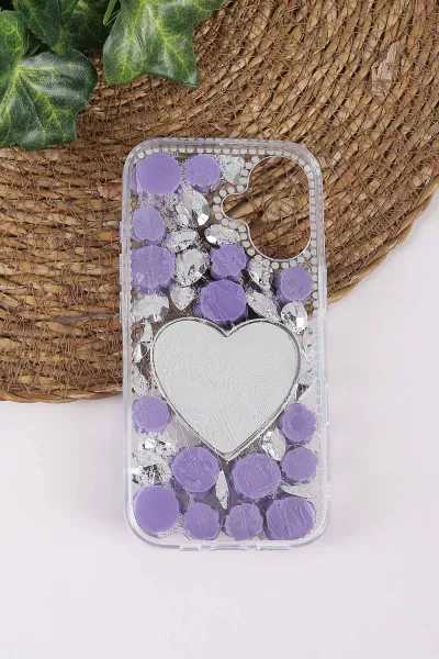 Mor TeknoCase İPhone 17 Uyumlu Beauty Case Serisi Lens Hediyeli Premium Sert Silikon Telefon Kılıfı 430465