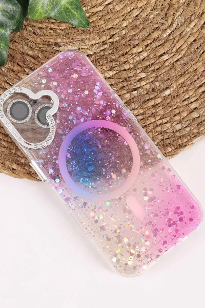 Mor TeknoCase İPhone 17 Uyumlu Sortie Diamond Case Serisi Sert Silikon Telefon Kılıfı 458008