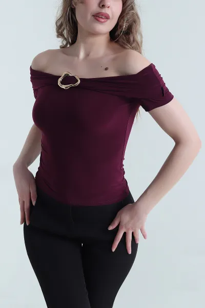 Mor Tokalı Sandy Kadın Bluz 452068